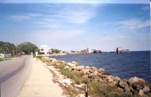 This is looking from one end of the island toward the warf